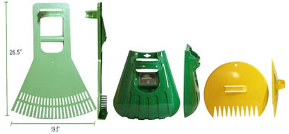 Grabber Scoop Hand Rakes with Leverage Extension Grip - Back Saving Ergonomic Gardening Tool for Lawn and Leaves Clean-up - Made in USA - Model P755