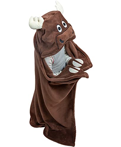 Lazy One Wearable Hooded Blanket for Kids, Animal Hooded Blanket (Moose) - color: Moose Blanket Hooded Blanket