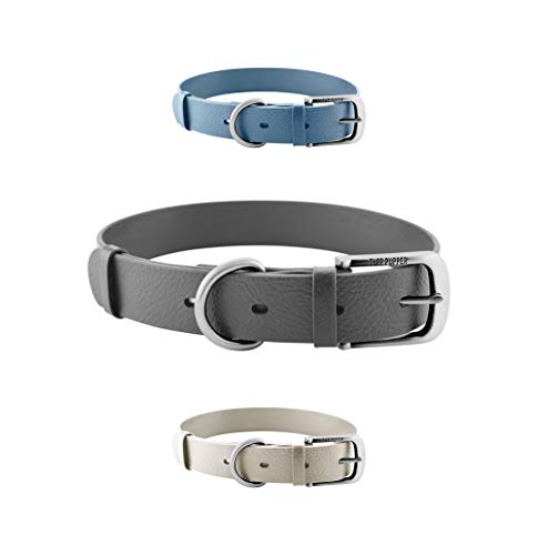Tuff Pupper Heavy Duty Waterproof Dog Collar for Small, Medium & Large Dogs - color: Cool Gray