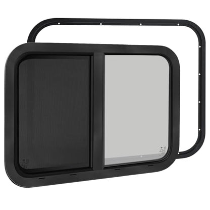 42"W x 22"H RV Windows for Cargo Trailer Camper,Tinted Horizontal Sliding - size: 42"W x 22"H
