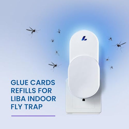 LiBa Fly Trap Refill Glue Cards 3 Pack, Replacement for Indoor Bug Catcher