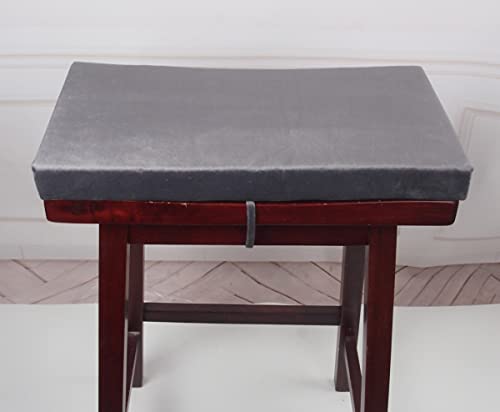 Augld 2 Pack Rectangle Vanity Cushion Non-Slip with Ties 11.8"x15.7" Grey - color: Grey, size: 11.8"x15.7"x1.5"
