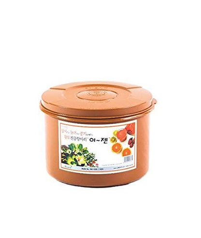 e-jen Premium Kimchi, Sauerkraut Container Probiotic Fermentation with Inner Vacuum Lid Round (0.8 gal/ 3L) - size: 3 l