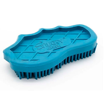 Grewal Equestrian Snuggy Groomer Soft Teeth Rubber Groomer Curry (Pacific Blue) - color: Pacific Blue