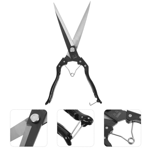 Manual Sheep Shears 13.78 Inch Carbon Steel Animal Hair Clippers with Ergonomic Handle for Efficient Sheep Goat Cow Grooming and Farm Use