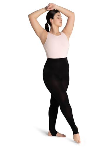 Capezio womens Ultra Soft Self Knit Waistband Stirrup TightTight - color: Black, size: 3X