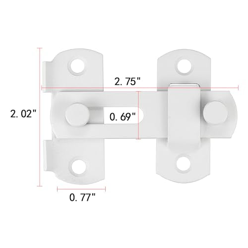 Matte White Stainless Steel Barn Door Latch Bi-fold Door Lock_S - color: Small Matte White