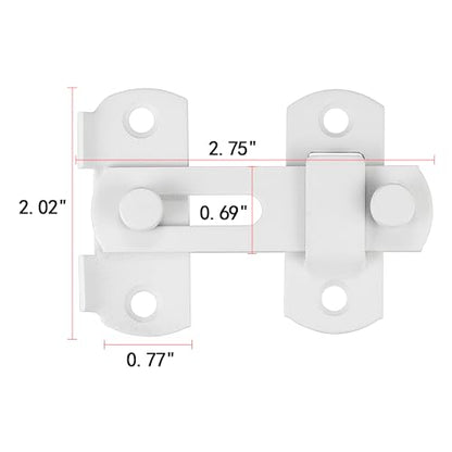 Matte White Stainless Steel Barn Door Latch Bi-fold Door Lock_S - color: Small Matte White