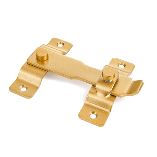 2 Packs Gold Stainless Steel Barn Door Latch Bi-fold Door Lock - color: Big_Gold