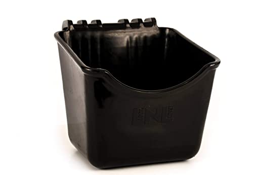 Lock N Load Livestock & Pet Feeds Mountable Heavy Duty Feed Bucket 14''x11''x11'' with Hardware Material Polyethylene Hold up to 12 Quarts (Black)