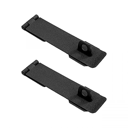 Renovators Supply Manufacturing Black Iron Hasp Lock 6 1/4" Long Rust Resistant Antique Hasp and Staple Latches Safety Padlock Clasps for Cabinets, Chest Doors Or Gates with Screws Pack of 2 - color: Black 6.25 inch, size: Pack of 2