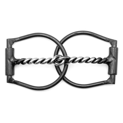 Jeffers Equine Horse Bits, Durable Training Horse Tack, Western Riding Equipment, Equestrian Accessories - style: Black Offset Dee Bit