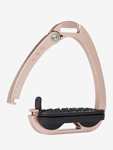 LeMieux Vector Control Stirrup - New Generation - Spring Loaded Hinged Arm - Cross Track Grip Surface - color: Rose Gold