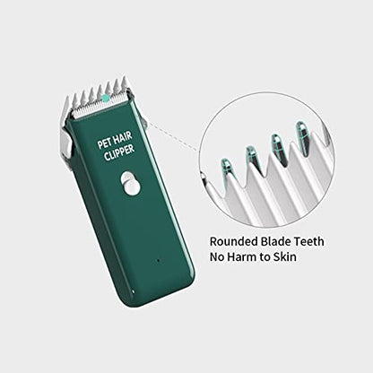 Dog Cat Home Hair Waterproof Clipper Portable Pet Shaver - color: Green