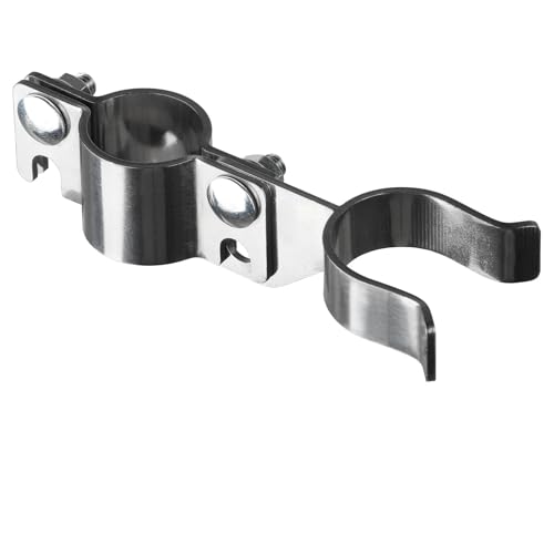 Heavy Duty Stainless Steel 1-3/8" x 1-3/8" Chain Link Fence Gate Fork Latch with Hole for Padlock（Fit 1 3/8" Gate Frame） 2Pack - size: 1-3/8''x1-3/8''-2P