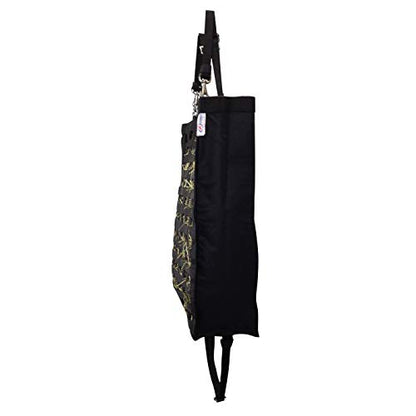 Ultra Slow Feeder Horse Hay Bag with Super Tough Bottom and 6 Month Warranty - color: Black