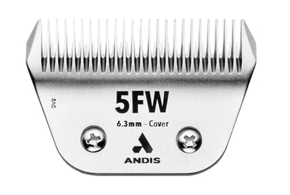 Andis 561464 ceramicEDGE Detachable Wide Blade #5FW – Carbon Steel Pet Clipper Blade, Coarse Tooth, Professional Grooming Performance - size: 5FW (6.3 mm)