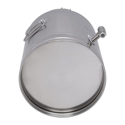 Milk Can Thickened 304 Stainless Steel Wine Pail Bucket Heavy Duty Liquid Storage Barrel Transport Cans Tote Jug with Sealed Lid & Faucet 28L/7.4Gallon - size: 28L/7.4Gal