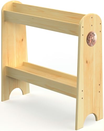 HOTCAN Pine Wood Saddle Rack | Ideal Saddle Stand for Horse Gear and Horse Tack Organizers | Suitable for Displaying Trophy Tack at Home | Compatible with English, Australian, Western Saddles(Natural) - color: Natural