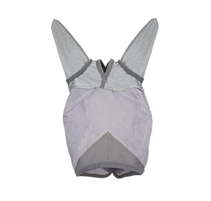 ECP Equine Comfort Products Horse Fly Mask with Ears, UV Protection, Bug Shield, Adjustable Strap, Breathable Micro Mesh, Reinforced Eye Darts, Lightweight Fit, Gray - color: Gray