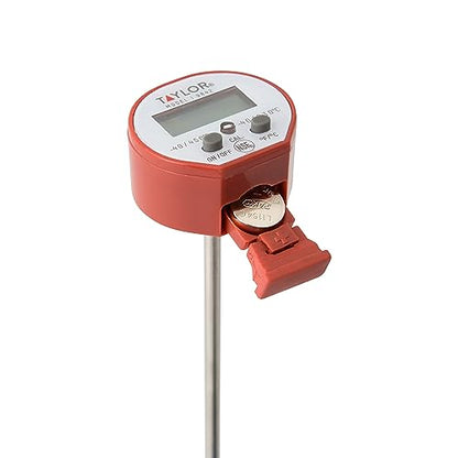 Taylor Waterproof Digital Instant Read Thermometer For Cooking, BBQ, Grilling, Baking, And Meat, Comes With Pocket Sleeve Clip, Red - style: Cooking Digital Quick Read Thermometer