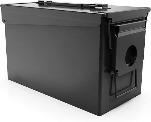 HARDROCK Metal Ammo Can, Ammo Box - color: Black, size: 50cal
