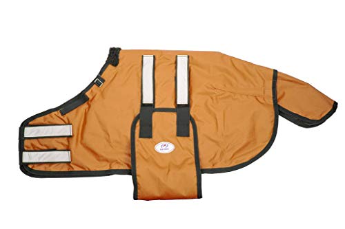 Derby Originals Mini Horse & Foal Winter Turnout Blanket – Reflective, No-Hardware Design, 600D Waterproof Outer, 150g Insulation, 170T Lining, Adjustable Fit, 1-Year Warranty - color: Orange