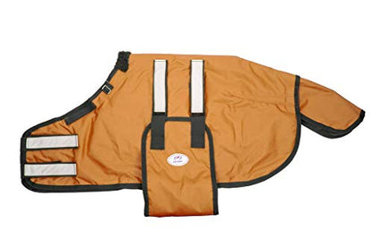 Derby Originals Mini Horse & Foal Winter Turnout Blanket – Reflective, No-Hardware Design, 600D Waterproof Outer, 150g Insulation, 170T Lining, Adjustable Fit, 1-Year Warranty - color: Orange