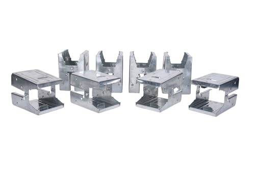 Century Drill & Tool 72998 Saw Horse Brackets, 8 Piece | 400lbs weight capacity, Rust-resistant coating, Galvanized metal brackets, For use with standard 2x4 lumber - size: Set of 8