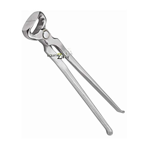 Hoof Nipper 12" with Horse Shoe Hoof Nail Clincher & Farrier Loop Knives Hoof Knife Set – Premium Vanadium Steel Farrier Tool Kit for Professional Horse Hoof Trimming & Shoeing