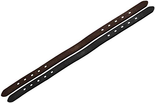 Tahoe Tack Double Stitched Leather Breakaway Halter Replacement Crown – Your Choice of 21" or 25" Length - color: Brown, size: 25"