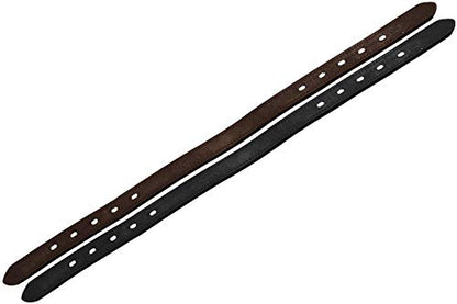 Tahoe Tack Double Stitched Leather Breakaway Halter Replacement Crown – Your Choice of 21" or 25" Length - color: Brown, size: 25"