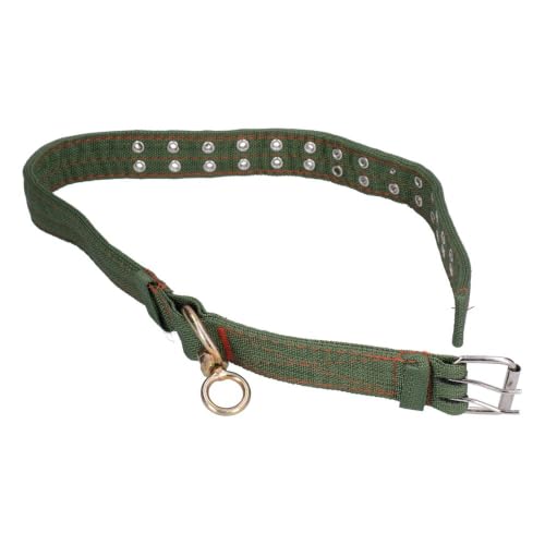 Canvas Cattle Collar, Adjustable Farm Animal Neck Strap with Metal Pin Buckle, Dark Green, S/M/L Size Options(M) - size: M