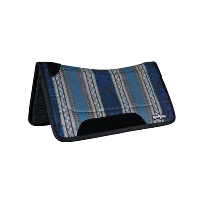 Reinsman Square Contour Trail Pad with Breathable Non-Slip Tacky Too Bottom - Durable Shock-Absorbing Stain & UV Resistant Horse Saddle Pad with Spine Relief Channel - 30" L x 30" D, Corral Navy