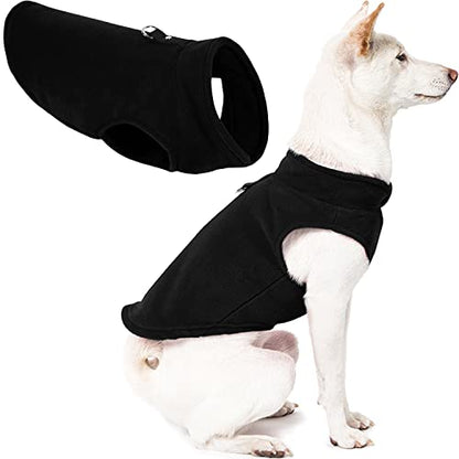 Gooby Fleece Vest Dog Sweater, Black, Medium - color: Black, size: Medium (Around 11-lb)