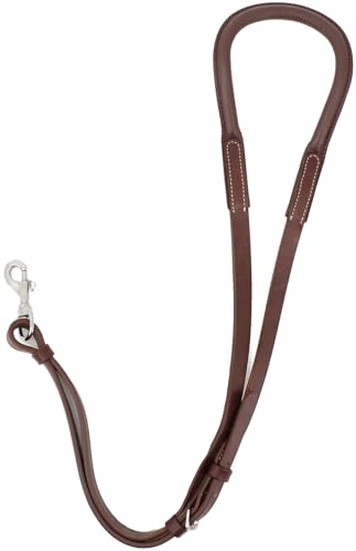 Jeereal Leather Horse Saddle Crupper, Adjustable Western Working Tack Single Tail Strap, Tail to Buckle 28" in Full Horse Size