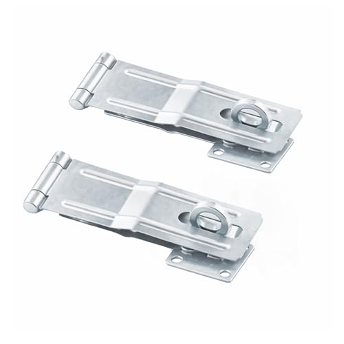 6 Inch Heavy Duty Safety Hasp Lock, 2Pk Thick Steel Barn Latch - color: Zinc Plated, size: 6 Inch