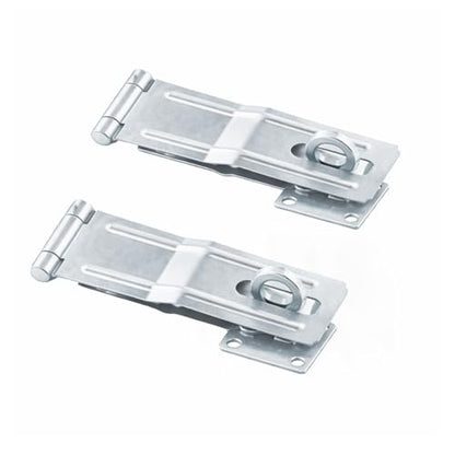 6 Inch Heavy Duty Safety Hasp Lock, 2Pk Thick Steel Barn Latch - color: Zinc Plated, size: 6 Inch