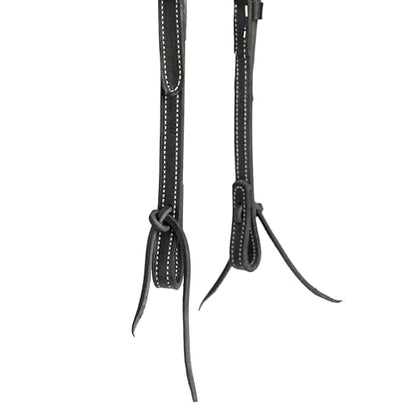 Weaver Leather Black Latigo Leather Headstall - style: Sliding Ear