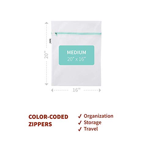 Mamlyn Mesh Laundry Bag for Delicates, Wash Bag for Underwear and Lingerie, Makeup Organizer Bag (2 Medium) - size: 2 Medium