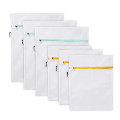 Mamlyn Mesh Laundry Bag for Delicates, Wash Bag for Underwear and Lingerie, Makeup Organizer Bag (3 Medium, 3 Small) - size: 3 Medium, 3 Small