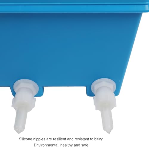 Sorandy Silicone Lamb Drink Feeder, Farm Livestock Breeding Feeder, Vertical Type Calf Feeding Bottle with 5 Nipples Wall Mounted 8L Livestock Milk Feeding Bucket for Nursing Animal Lamb