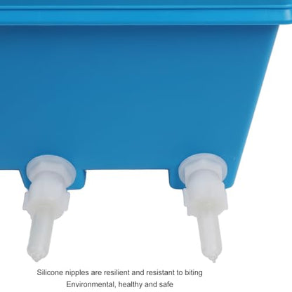 Sorandy Silicone Lamb Drink Feeder, Farm Livestock Breeding Feeder, Vertical Type Calf Feeding Bottle with 5 Nipples Wall Mounted 8L Livestock Milk Feeding Bucket for Nursing Animal Lamb