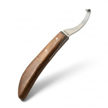 Precision Farrier Tools Super Sharp Hoof Knife Farrier Tools Right-Handed Hoof Knife with Wooden Handle for Horse & Cow Hoof Trimming
