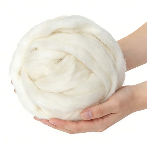 3.4oz Needle Felting Wool Star White for DIY Needle Craft Enthusiasts - color: Star White