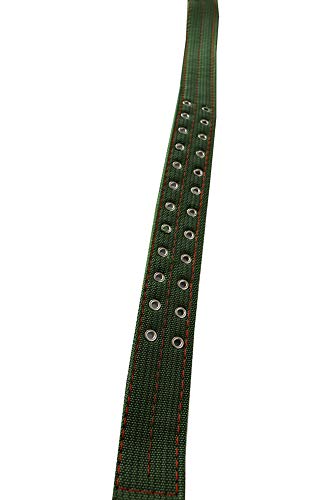 Cow Collar - Adjustable Four-Layer Nylon Thickened Cow Collar Collar with 2-Rows Metal Buckle and Ring Metal Buckle Traction Chain for Horse, Sheep, Cattle, Dog, Camel (37.4inch) - color: 37.4inch