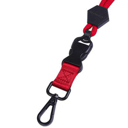 Wisdompro 23 inch Round Cord Lanyard with Safety Breakaway Buckle - color: Red