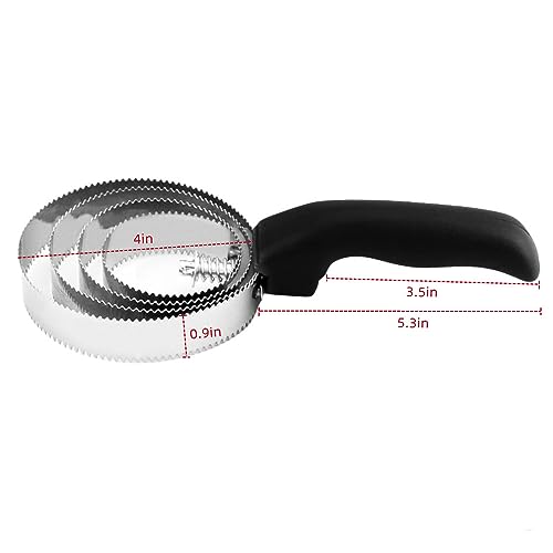 2Pcs Stainless Steel Curry Comb Horse Brush 4 Rings Rubber Horse Curry Comb for Cow Sheep Dog Goat Horse Brush Supplies