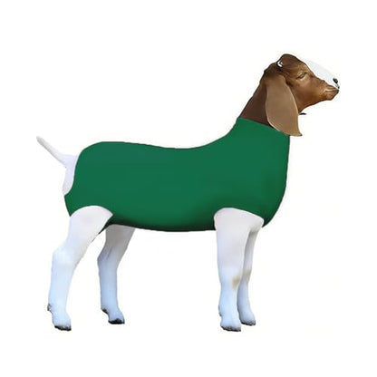Spandex Goat Tube for Show Goats - Show Livestock Supplies: Goat Covers & Blankets (Dark Green, Medium) - color: dark green, size: Medium