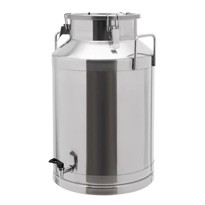 DYNAMI 15.9Gal Stainless Steel Milk Bucket With Faucet,Thickened Stainless Steel Milk Can with Sealing Lid,Large Liquid Container Storage,for Milk,Wine, Oil Storage Transport (60L/15.9gal,w/Faucet) - size: 15.9gal
